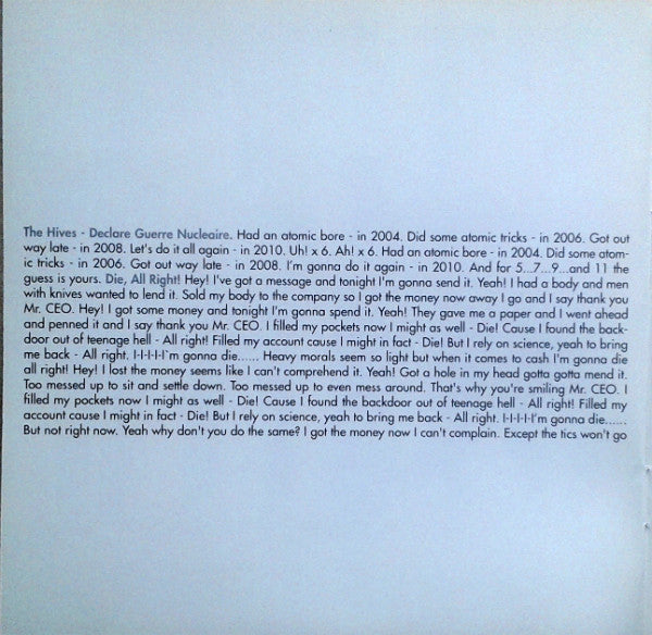 The Hives : Veni Vidi Vicious (CD, Album, Enh, RE)