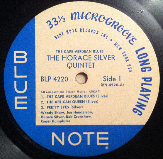 The Horace Silver Quintet Plus J.J. Johnson : The Cape Verdean Blues (LP, Album, Mono)