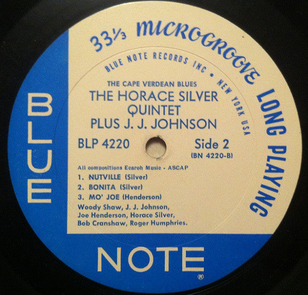 The Horace Silver Quintet Plus J.J. Johnson : The Cape Verdean Blues (LP, Album, Mono)