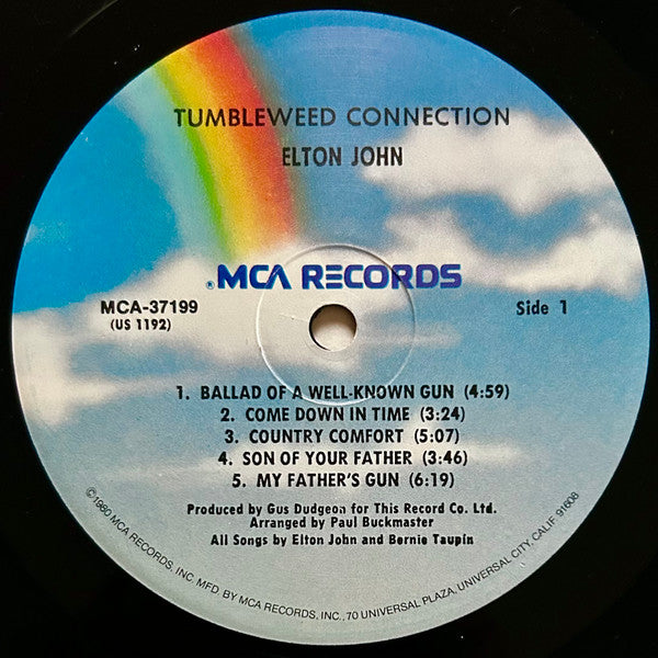 Elton John : Tumbleweed Connection (LP, Album, RE, Pin)