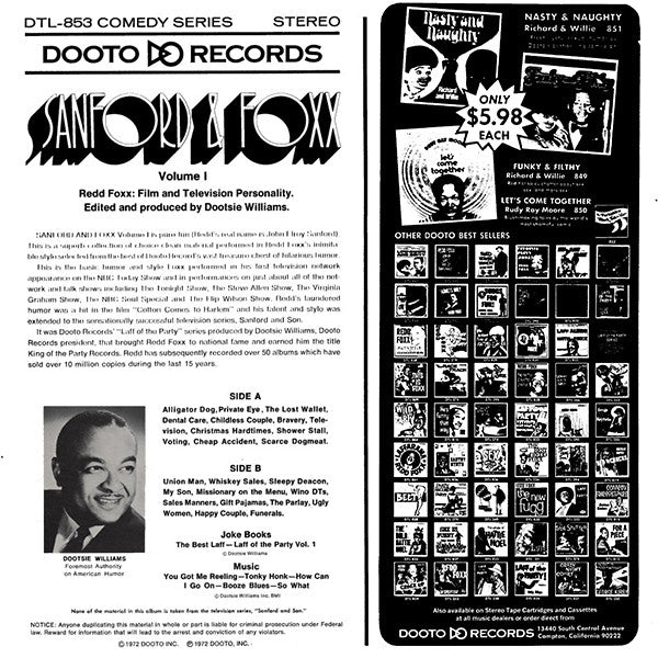 Redd Foxx : Sanford & Foxx (LP, Album)