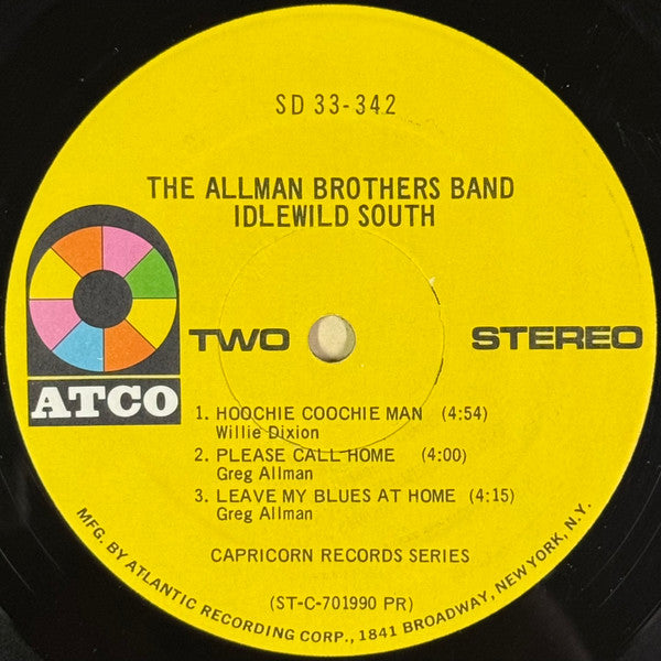 The Allman Brothers Band : Idlewild South (LP, Album, Club, PR )