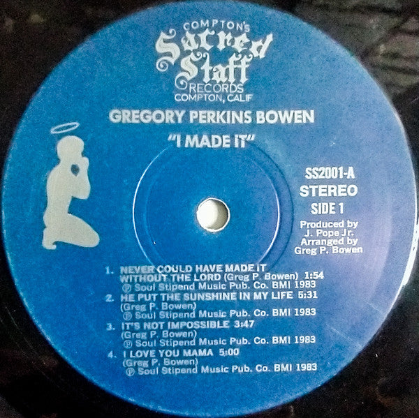 Gregory Perkins Bowen : I Made It (LP)