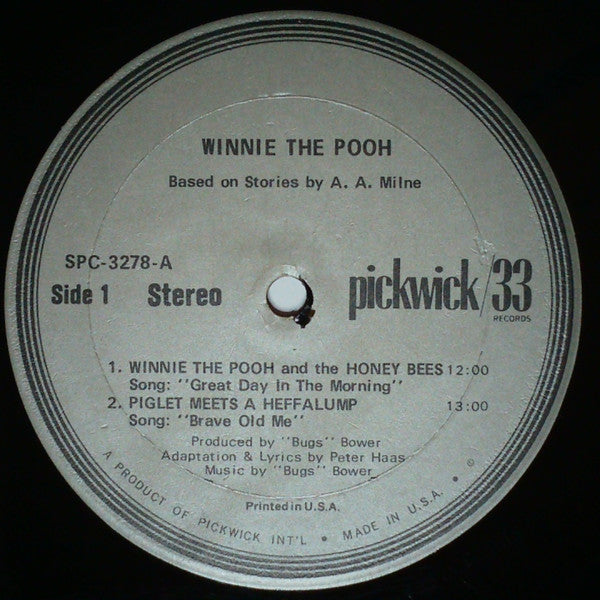 Bugs Bower & Peter Haas (3) : The Musical Adventures Of Winnie The Pooh (LP)
