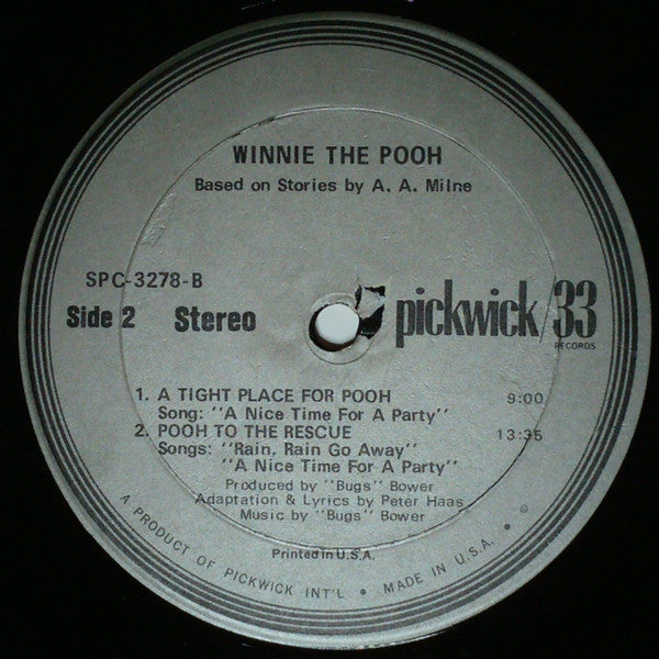 Bugs Bower & Peter Haas (3) : The Musical Adventures Of Winnie The Pooh (LP)
