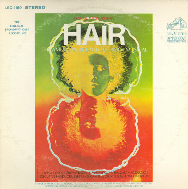 Various : Hair - The American Tribal Love-Rock Musical (The Original Broadway Cast Recording) (LP, Album, RP, Ind)