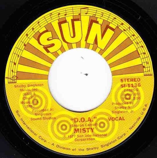 Misty (12) / Jimmy Ellis : D.O.A. / That's All Right / Blue Moon Of Kentucky (7", EP, Styrene, Ter)