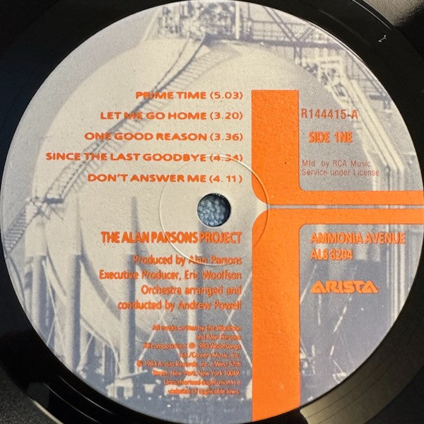 The Alan Parsons Project : Ammonia Avenue (LP, Album, Club)