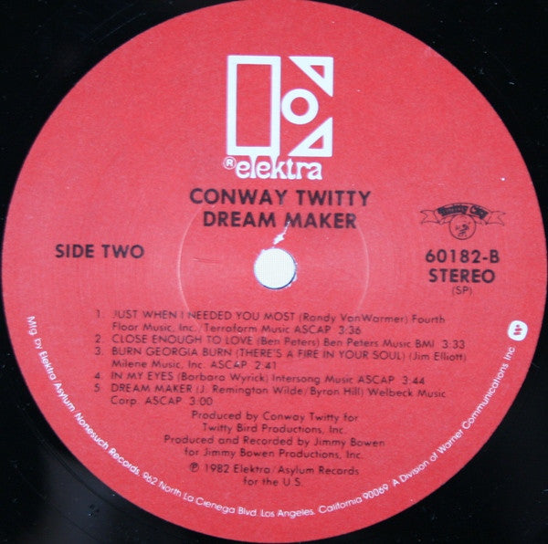 Conway Twitty : Dream Maker (LP, Album, Spe)