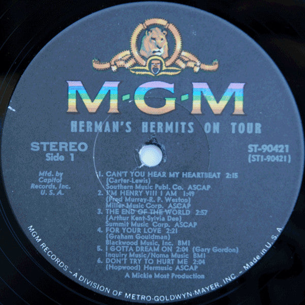 Herman's Hermits : Their Second Album! Herman's Hermits On Tour (LP, Album, Club)