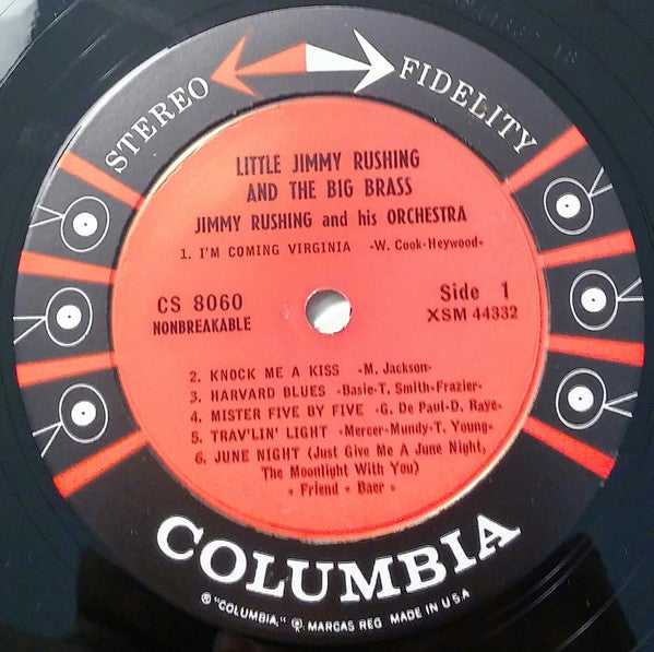 Jimmy Rushing And His Orchestra : Little Jimmy Rushing And The Big Brass (LP, Album)