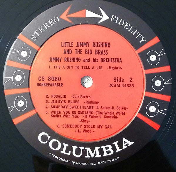 Jimmy Rushing And His Orchestra : Little Jimmy Rushing And The Big Brass (LP, Album)