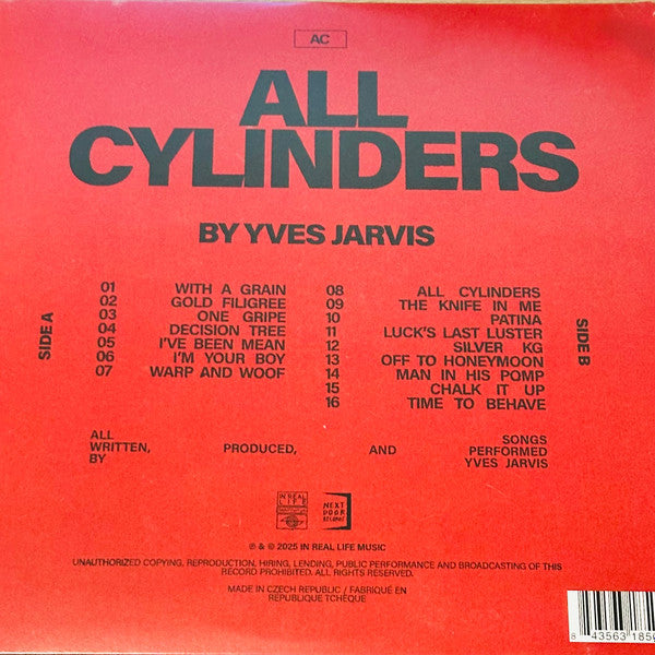 Yves Jarvis : All Cylinders  (LP, Dlx, Che)