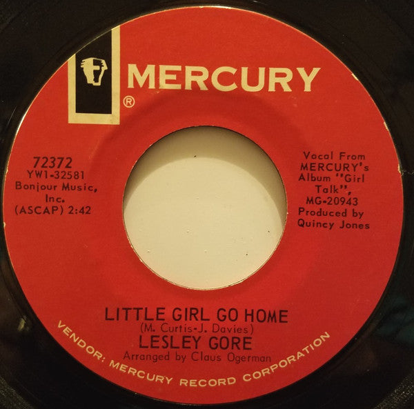 Lesley Gore : Look Of Love / Little Girl Go Home (7", Styrene, Ric)