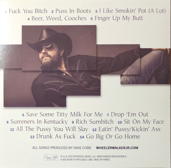 Wheeler Walker Jr. : Fuck You Bitch: All-Time Greatest Hits (LP, Comp, Bla)
