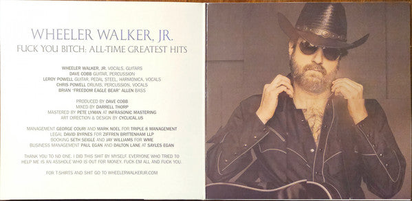 Wheeler Walker Jr. : Fuck You Bitch: All-Time Greatest Hits (LP, Comp, Bla)