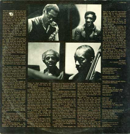 Dexter Gordon Quartet : Biting The Apple (LP, Album)