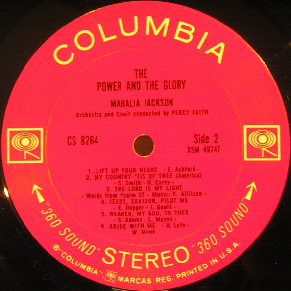 Mahalia Jackson With Orchestra And Choir Conducted By Percy Faith : The Power And The Glory (LP, Album, RE)