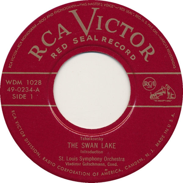 Tchaikovsky* / St. Louis Symphony Orchestra*, Vladimir Golschmann : The Swan Lake (5x7", Mono, Red + Box, Album)