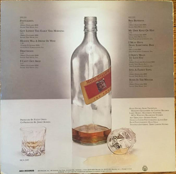 Merle Haggard : Serving 190 Proof (LP, Album, Spe)