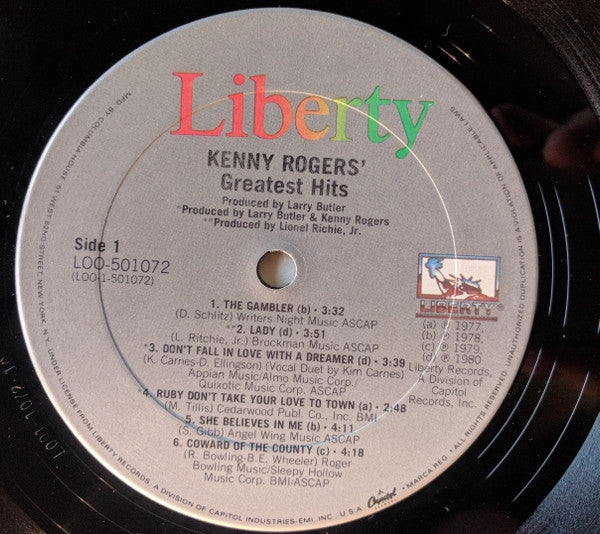 Kenny Rogers : Greatest Hits (LP, Comp, Club)