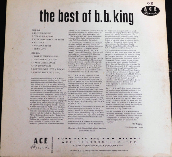 B.B. King : The Best Of B.B King (LP, Comp, Mono, RE)