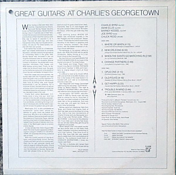 Great Guitars* - Charlie Byrd - Barney Kessel - Herb Ellis : Great Guitars At Charlie's Georgetown (LP, Album)