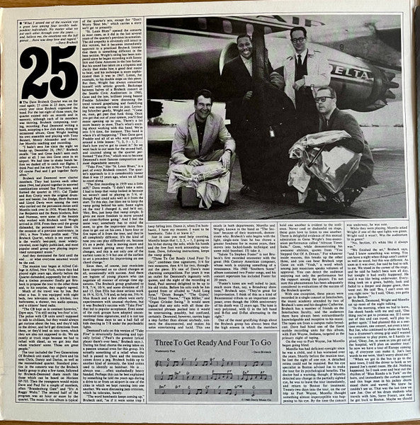 The Dave Brubeck Quartet : 25th Anniversary Reunion (LP, Album, Ter)