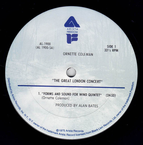 Ornette Coleman : The Great London Concert (2xLP, Album, RE, San)