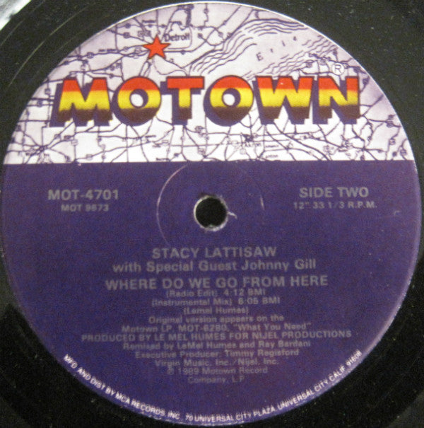 Stacy Lattisaw With Special Guest Johnny Gill : Where Do We Go From Here (12", Single, Glo)