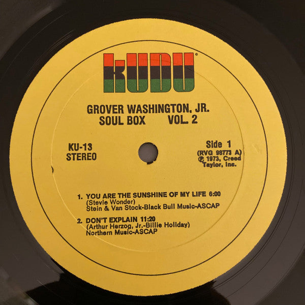 Grover Washington, Jr. : Soul Box Vol. 2 (12", Album)