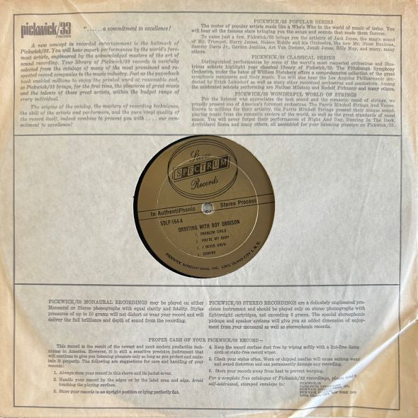 Roy Orbison And Bristow Hopper : Orbiting With (LP)