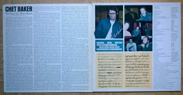 Chet Baker : You Can't Go Home Again (LP, Album, Gat)