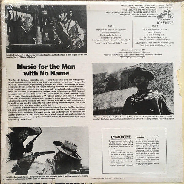 Hugo Montenegro And His Orchestra : Music From "The Good, The Bad And The Ugly" & "A Fistful Of Dollars" & "For A Few Dollars More" (LP, Album, Ind)