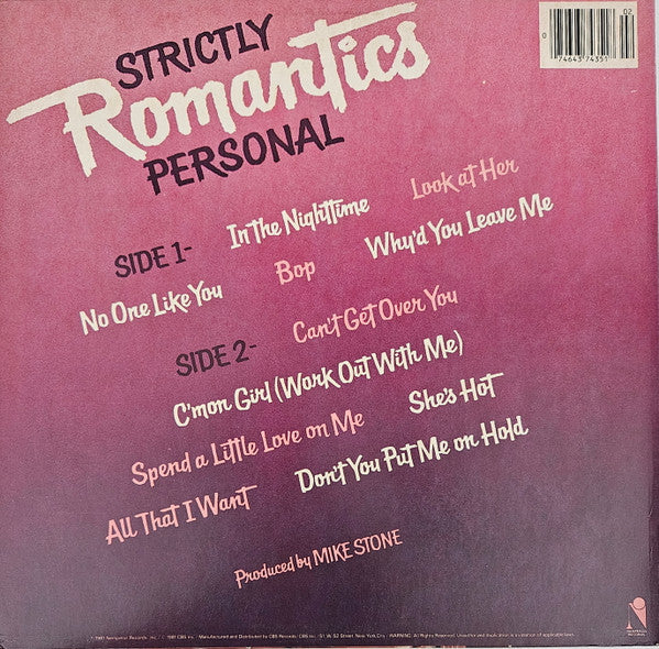Romantics* : Strictly Personal (LP, Album)