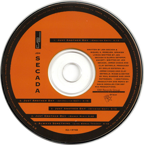 Jon Secada : Just Another Day (CD, Single)