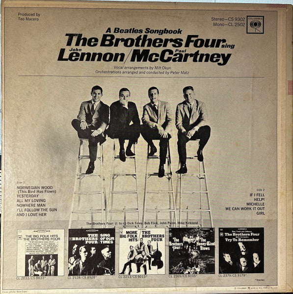 The Brothers Four Sing Lennon/McCartney* : A Beatles Songbook (LP, Album, Ter)