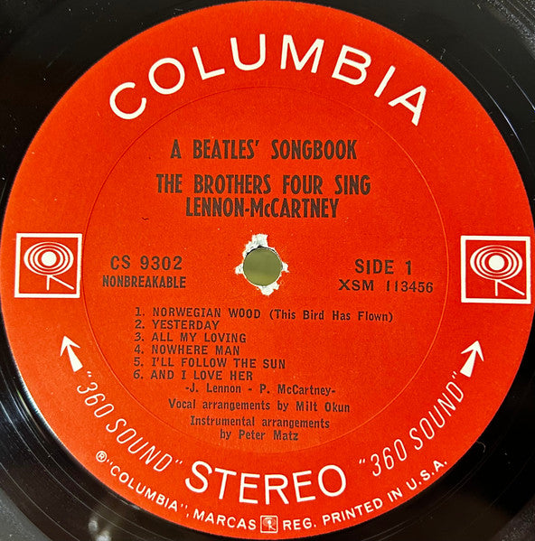 The Brothers Four Sing Lennon/McCartney* : A Beatles Songbook (LP, Album, Ter)