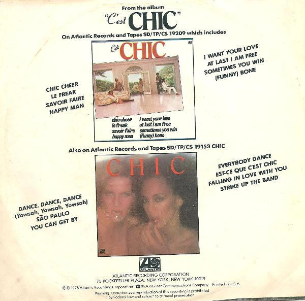 Chic : Le Freak / Savoir Faire (7", Single, SP )