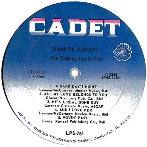 The Ramsey Lewis Trio : Hang On Ramsey! (LP, Album)
