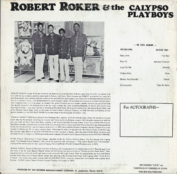 Robert Roker & The Calypso Playboys : Robert Roker & The Calypso Playboys (LP)