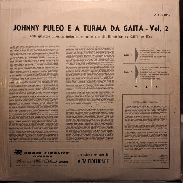 Johnny Puleo And His Harmonica Gang : Johnny Puleo And His Harmonica Gang - Volume 2 (LP, Album, Mono)
