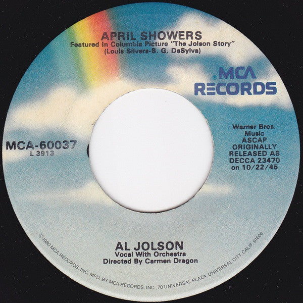 Al Jolson : Swanee / April Showers (7", RE, RP)