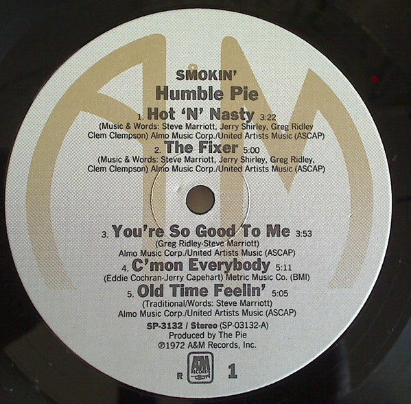 Humble Pie : Smokin' (LP, Album, RE, R)