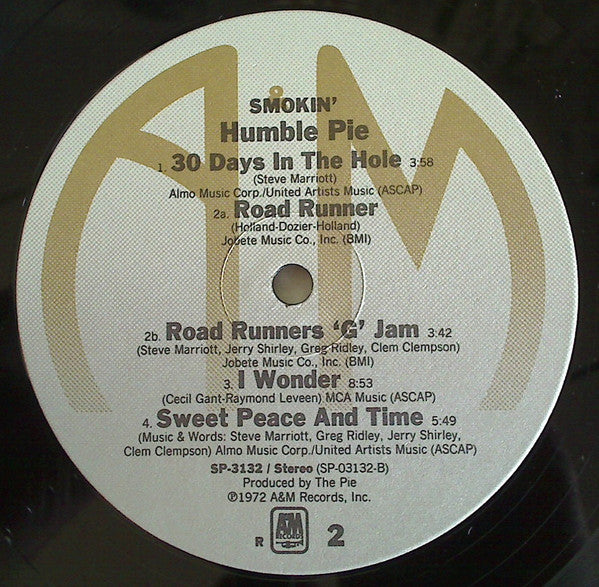 Humble Pie : Smokin' (LP, Album, RE, R)