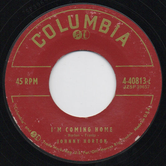 Johnny Horton : I'm Coming Home / I Got A Hole In My Pirogue (7", Single, Hol)