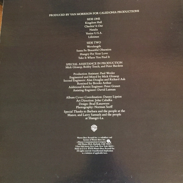 Van Morrison : Wavelength (LP, Album, Gol)
