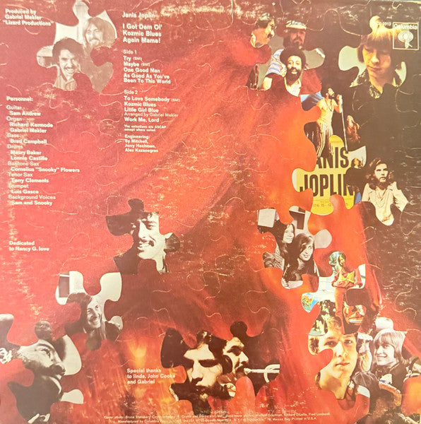 Janis Joplin : I Got Dem Ol' Kozmic Blues Again Mama! (LP, Album, Jac)