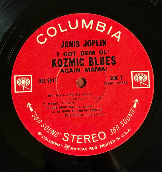 Janis Joplin : I Got Dem Ol' Kozmic Blues Again Mama! (LP, Album, Jac)