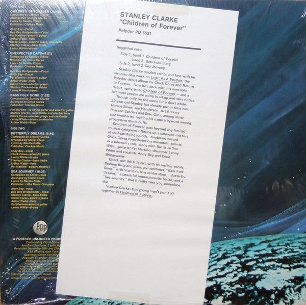 Stan Clarke* : Children Of Forever (LP, Album, Promo)